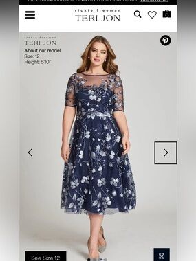 Rickie Freeman for Teri Jon | Dresses | Light Blue Embellished Tulle Gown  Formal Dress